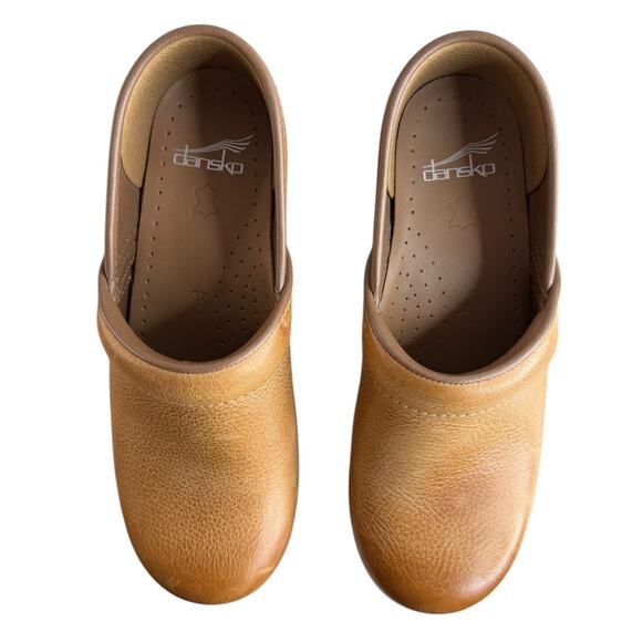 Dansko Professional Brown Grain Leather Clog Shoes Size 7 Cottagecore Prairie - Picture 7 of 12